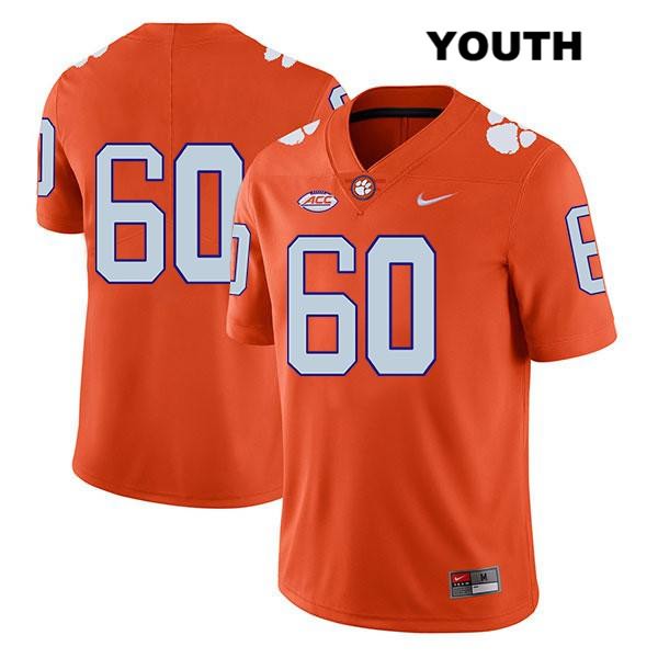 Youth Clemson Tigers #60 Mac Cranford Stitched Orange Legend Authentic Nike No Name NCAA College Football Jersey OXD7546SV